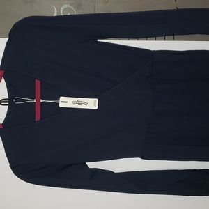 Navy Blue Wrap Dress